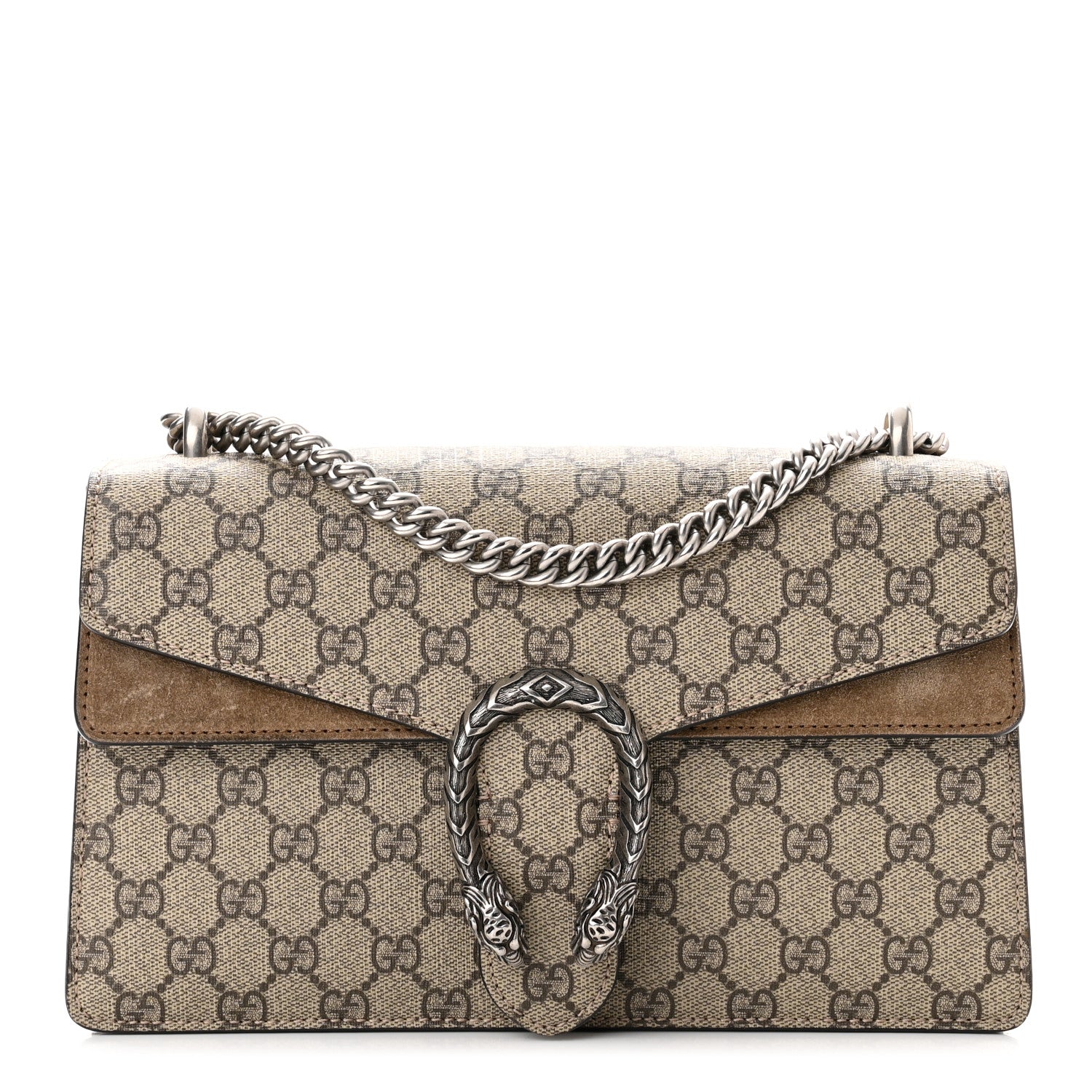 Gucci GG Supreme Monogram Small Dionysus Shoulder Bag Taupe 1 of 10