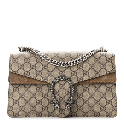 Gucci GG Supreme Monogram Small Dionysus Shoulder Bag Taupe 1 of 10