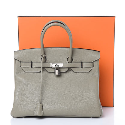 Hermes Taurillon Clemence Birkin 35 Sauge 28 of 28