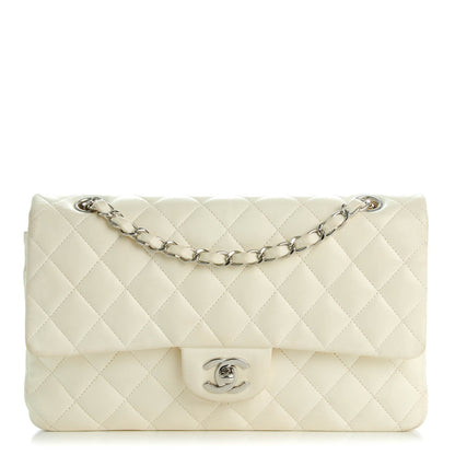 Chanel Lambskin Quilted Medium Double Flap White 1 of 8