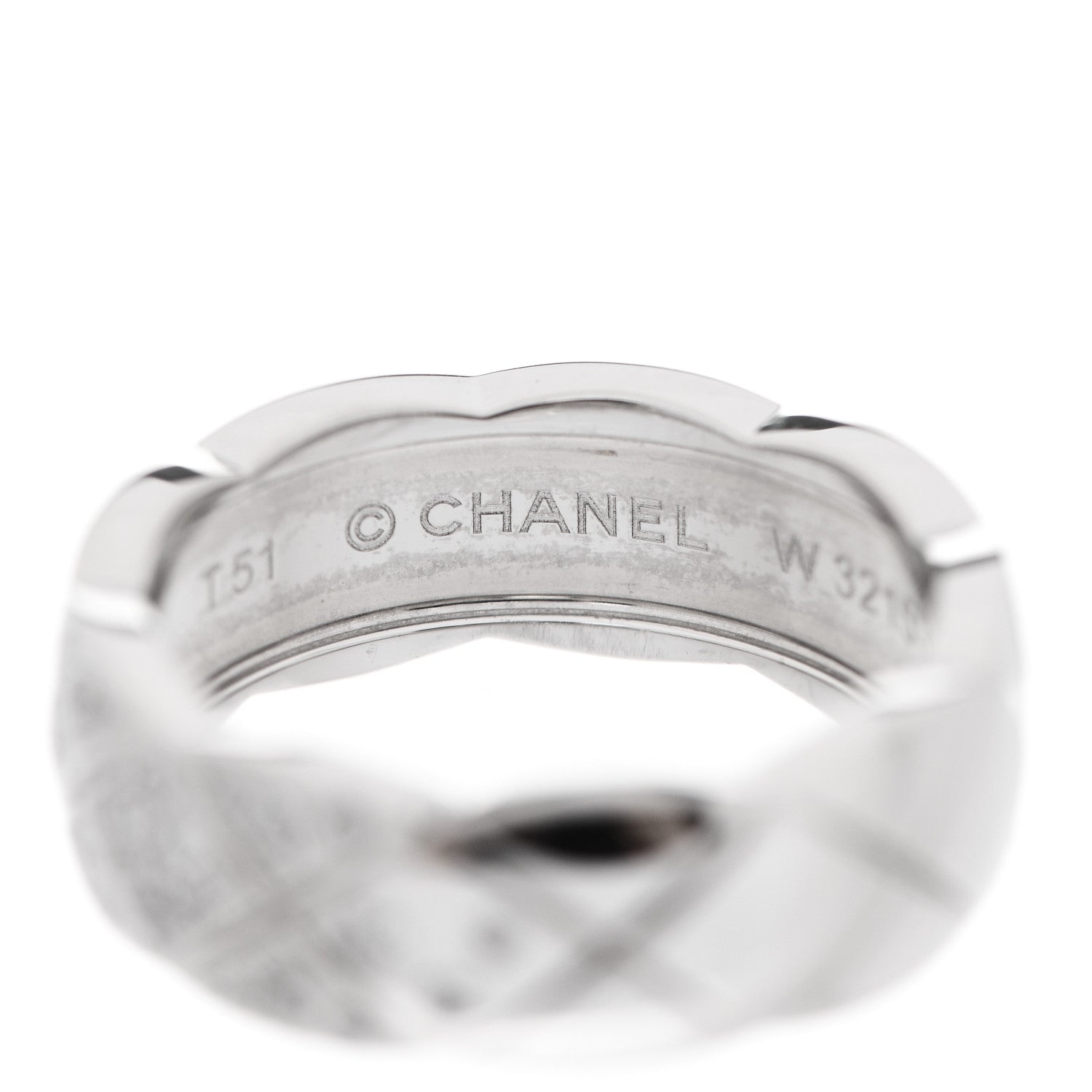 Chanel 18K White Gold Diamond Small Coco Crush Ring 51 5.75 4 of 7