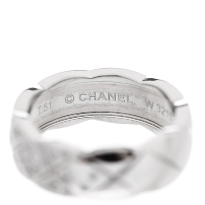 Chanel 18K White Gold Diamond Small Coco Crush Ring 51 5.75 4 of 7