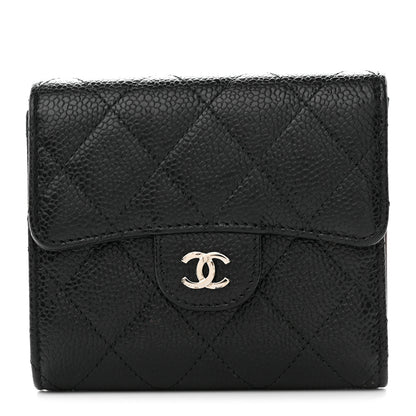 Chanel Caviar Quilted Compact Flap Wallet Black 1 of 11