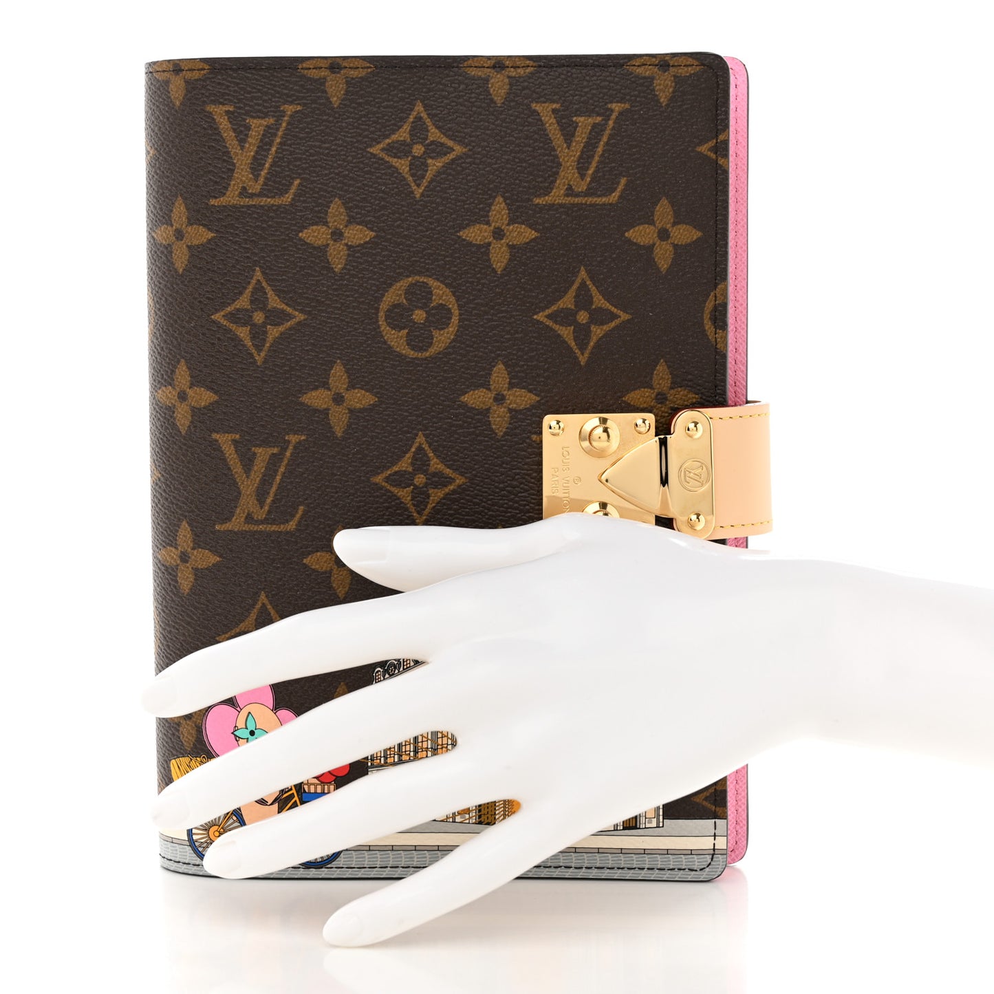 Monogram 2022 Christmas Animation Paris Notebook Cover Pink