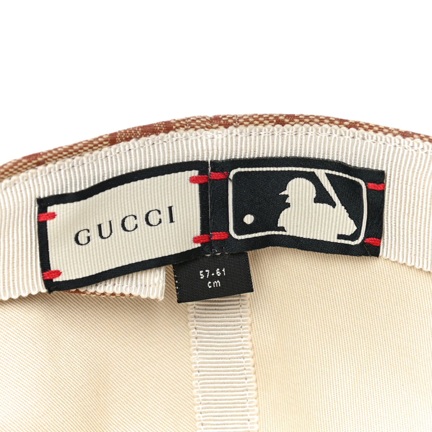 X MLB Monogram SF Giants Baseball Hat 57-61 Beige Ruggine
