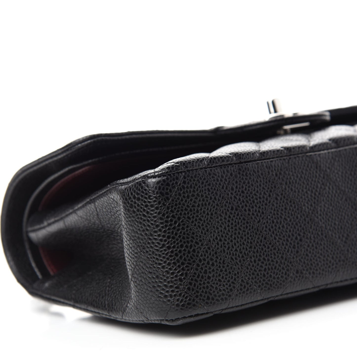 Caviar Quilted Small Double Flap Black