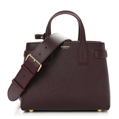 Burberry Grainy Calfskin House Check Small Banner Tote Mahogany Red 1 of 11