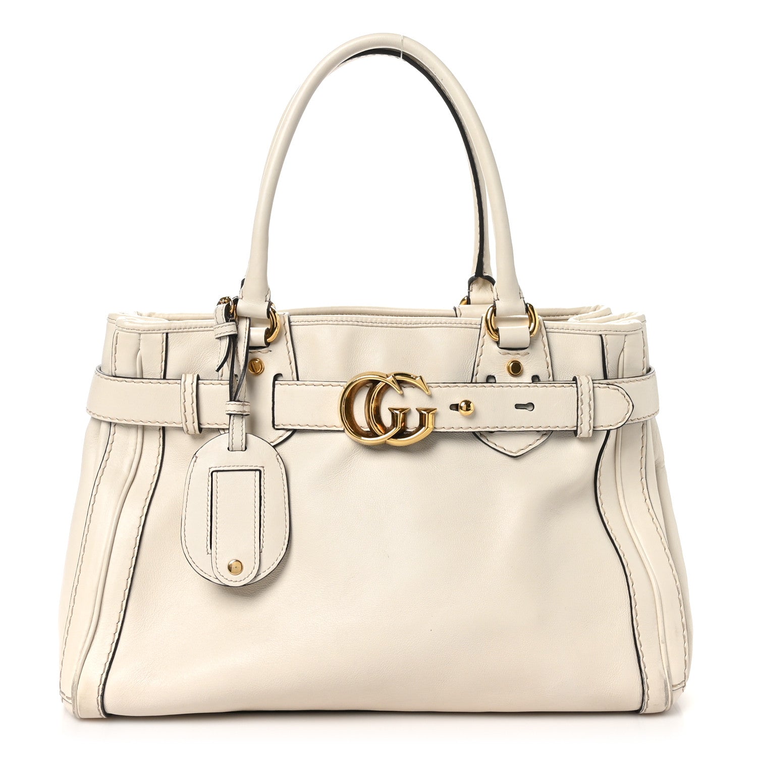 Gucci Calfskin Medium GG Running Tote White 1 of 11