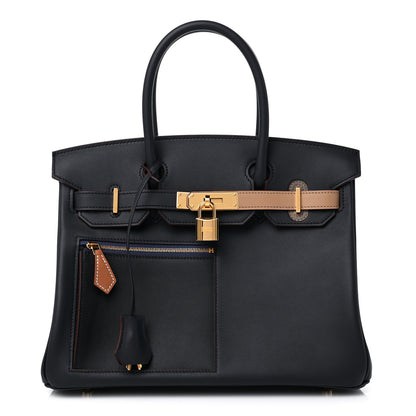 Hermes Swift Colormatic Birkin 30 Caban Black Chai Gold Etoupe 1 of 10