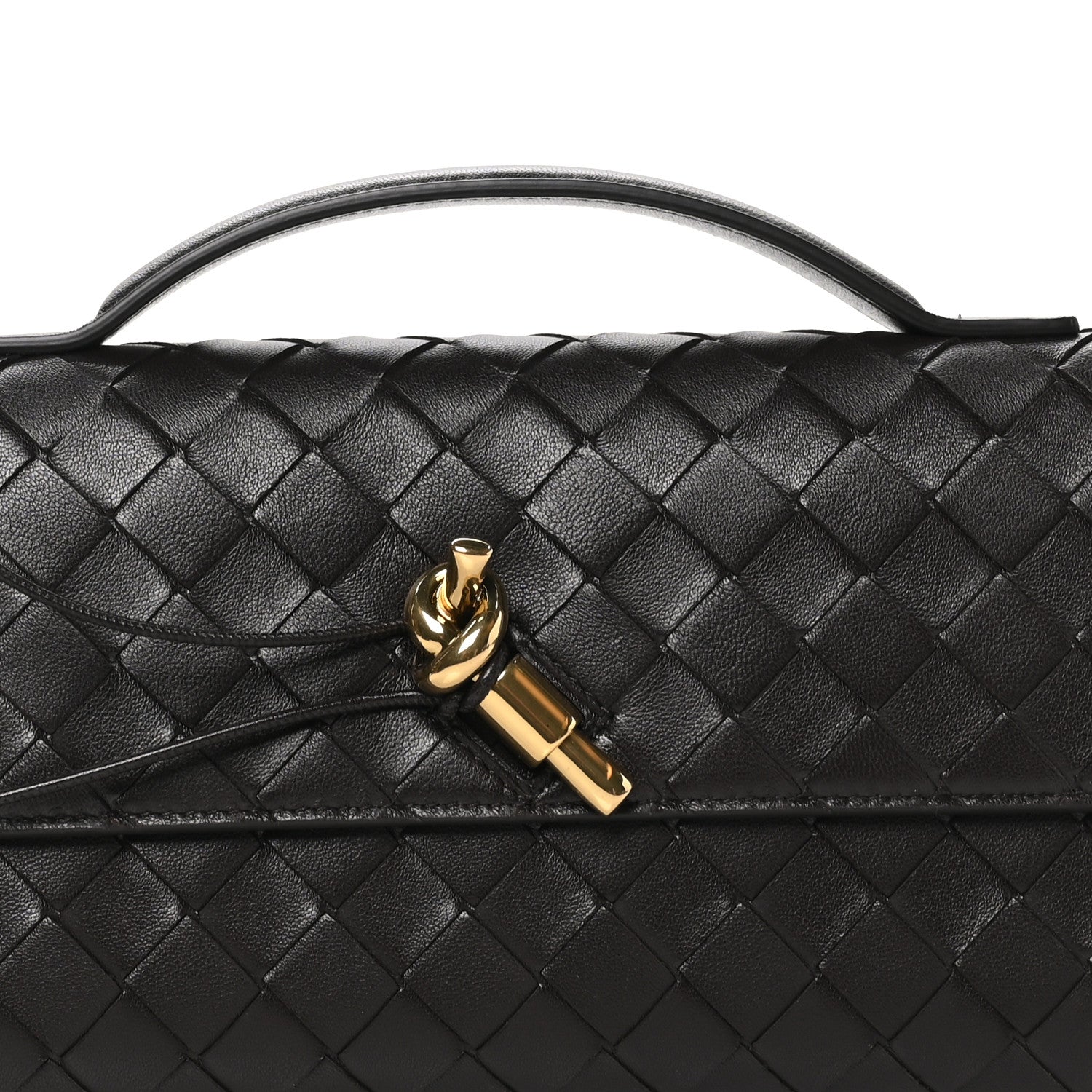 Bottega Veneta Nappa Intrecciato Long Andiamo Top Handle Clutch Fondant 7 of 7