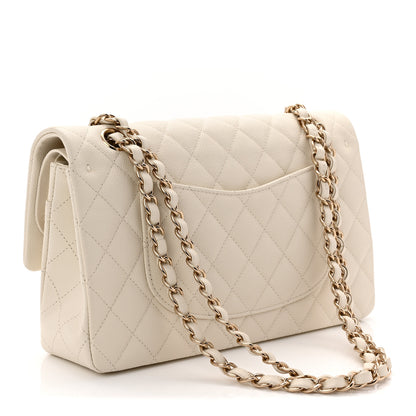 Chanel Caviar Quilted Medium Double Flap White 3 of 10