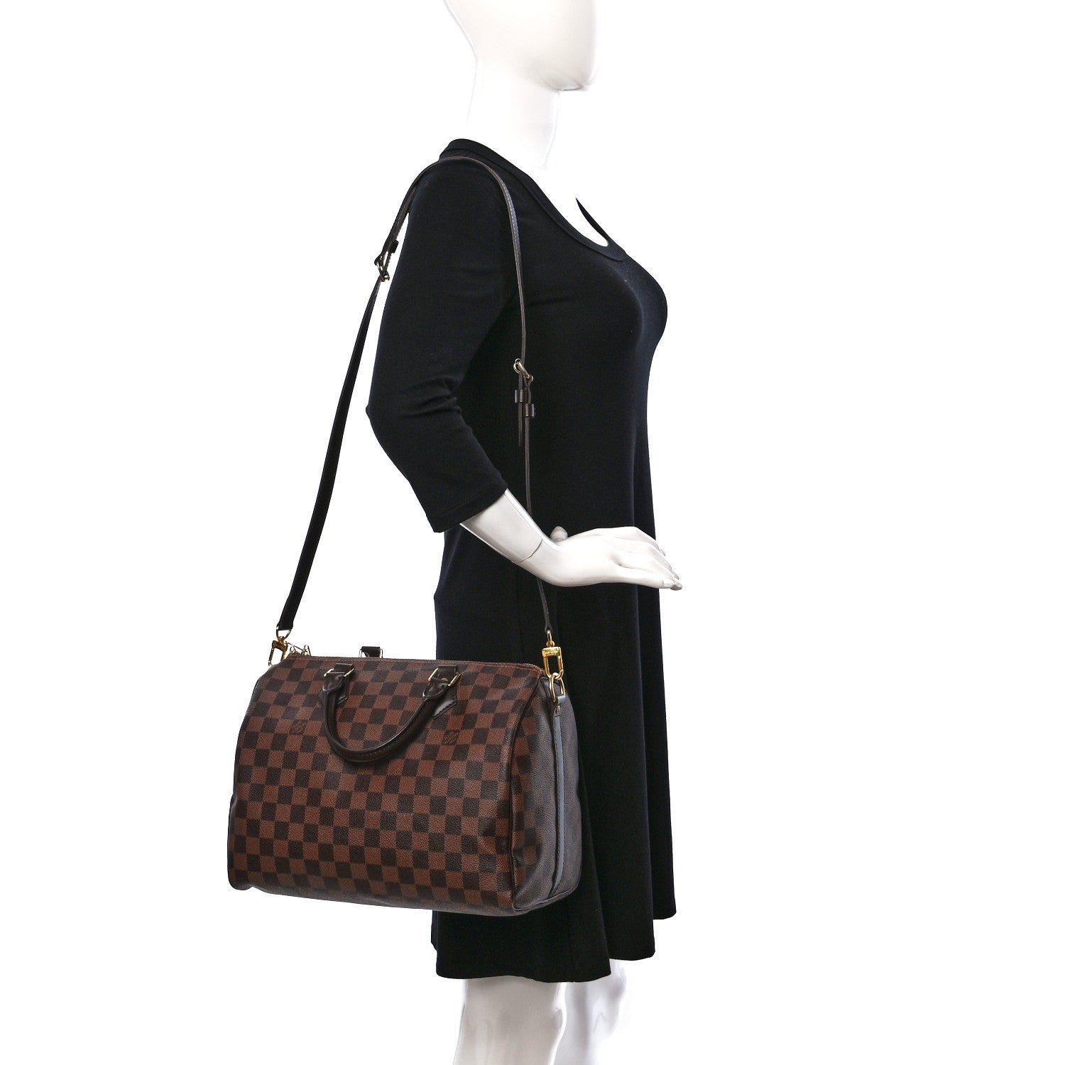 Louis Vuitton Damier Ebene Speedy Bandouliere 30 2 of 8