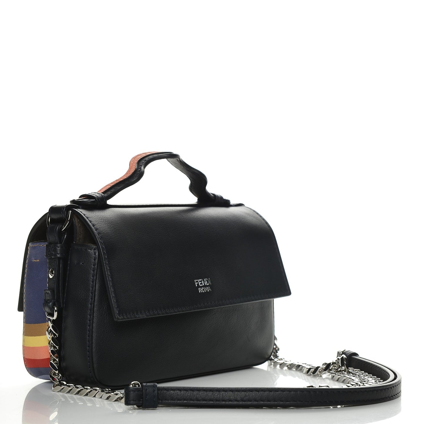 Vitello Dolce Hypnotic Micro Double Baguette Multicolor Blue Notte
