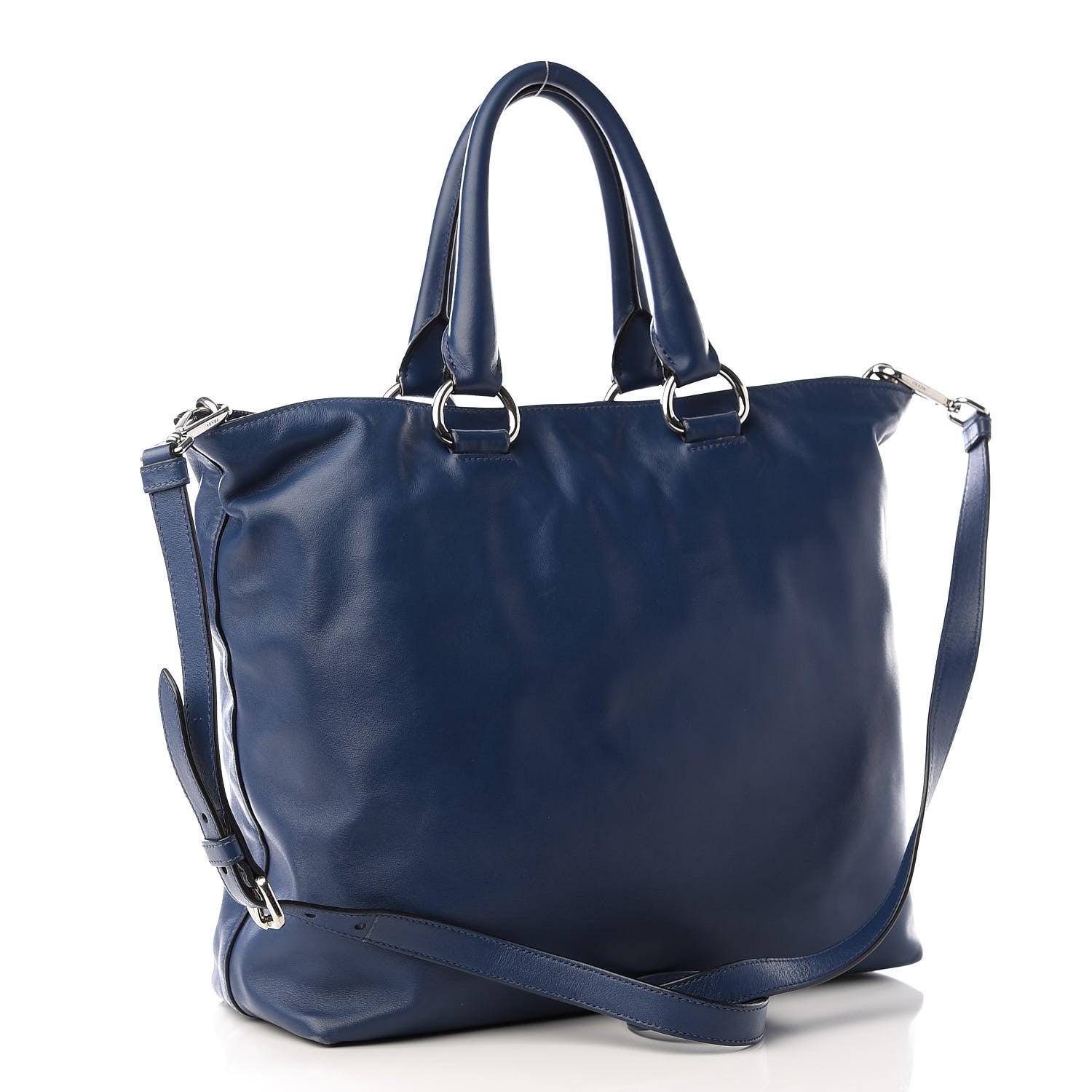 Prada Soft Calfskin Tote Bluette 2 of 8