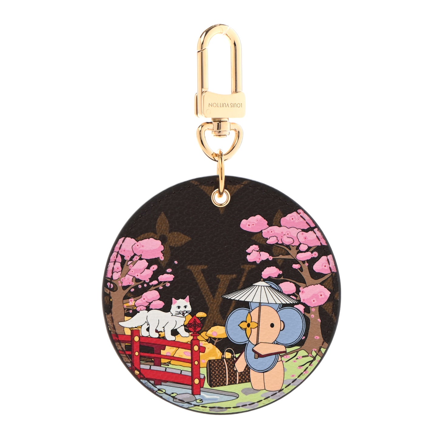 Monogram 2021 Christmas Animation Japanese Garden Bag Charm Key Ring Wisteria Pink