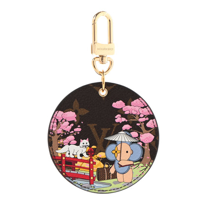 Louis Vuitton Monogram 2021 Christmas Animation Japanese Garden Bag Charm Key Ring Wisteria Pink 1 of 6