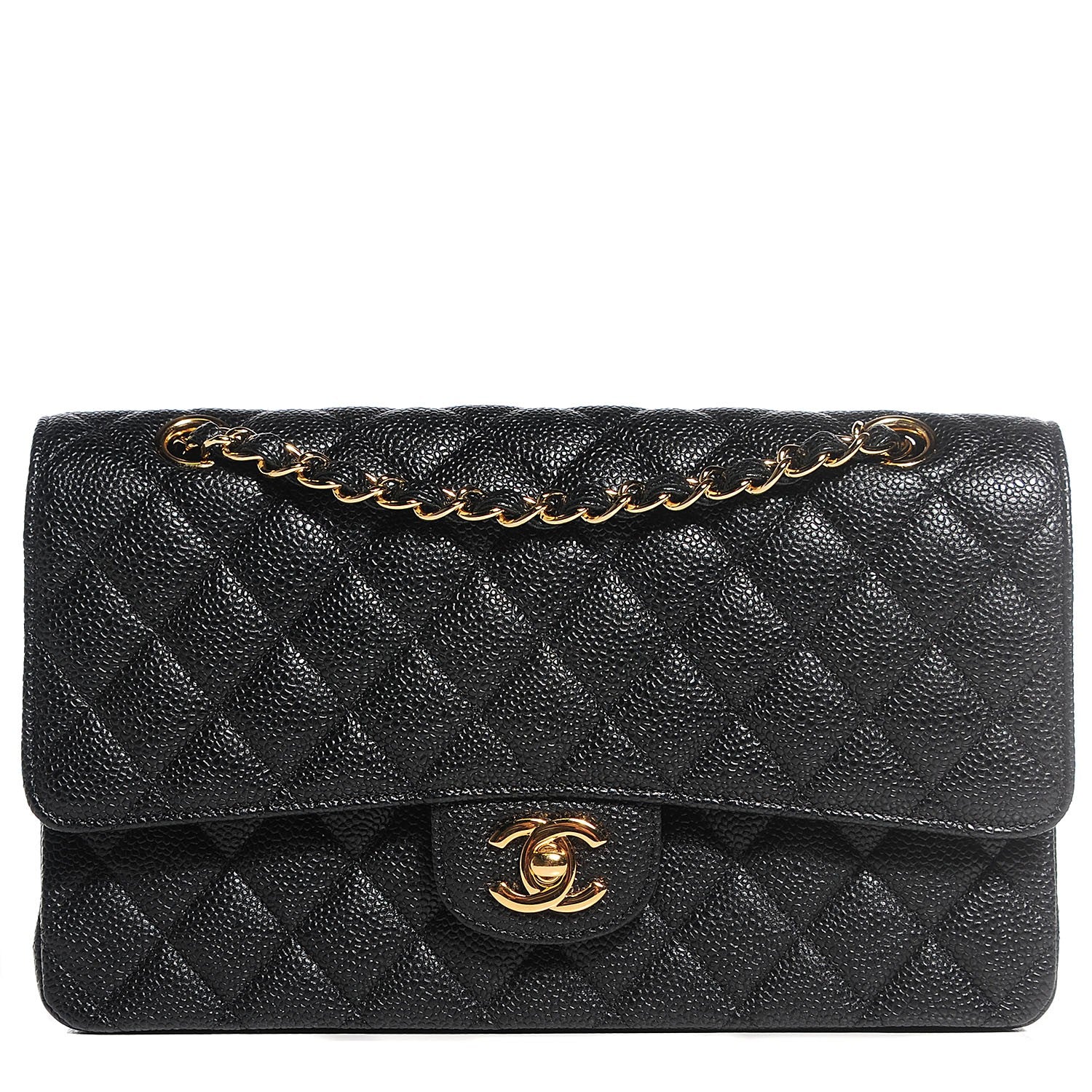 Chanel Caviar Quilted Medium Double Flap Black 1 of 8