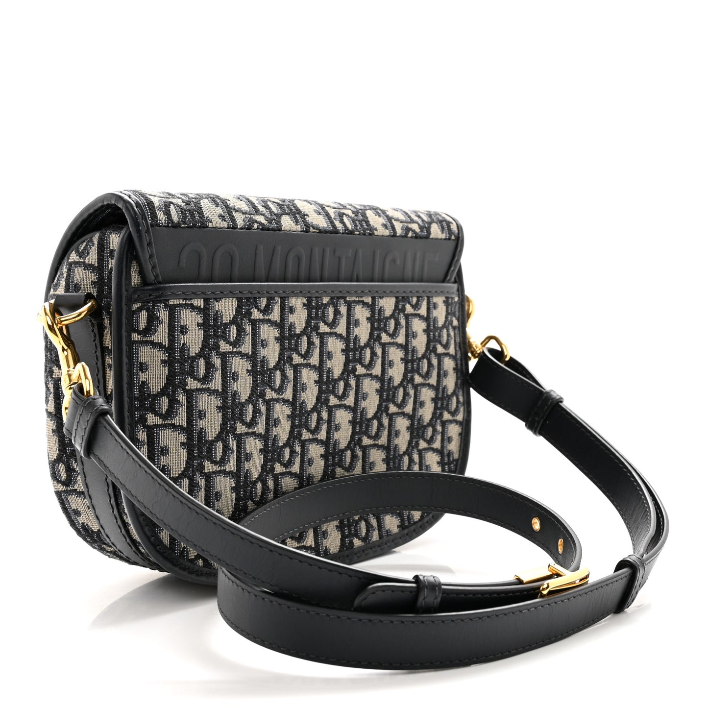 CHRISTIAN DIOR Oblique Medium Bobby Flap Blue