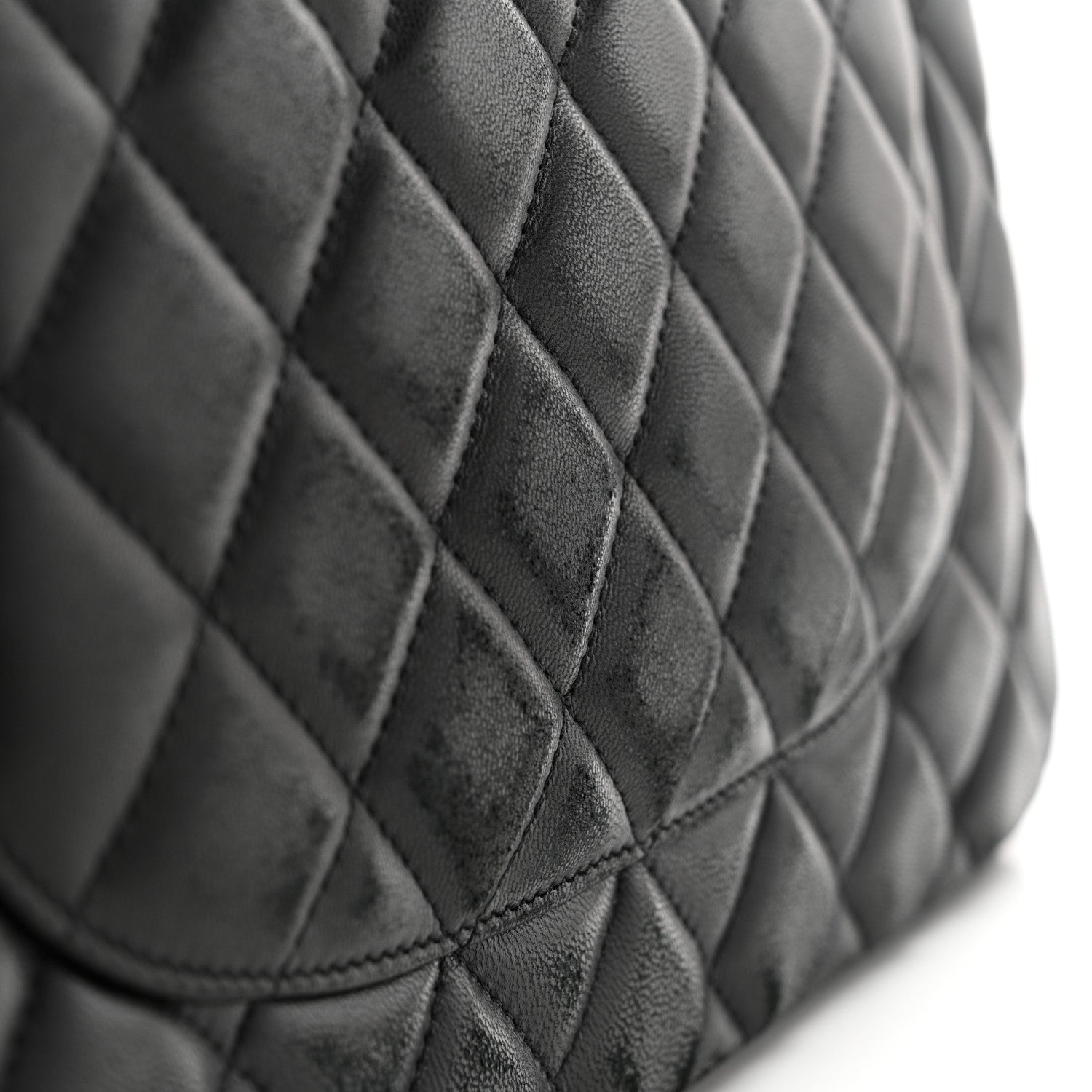 Chanel Lambskin Quilted Jumbo Double Flap Black 15 of 17