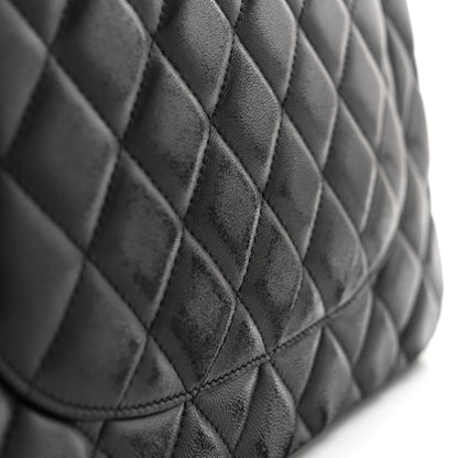 Chanel Lambskin Quilted Jumbo Double Flap Black 15 of 17