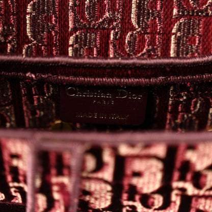 Christian Dior Velvet Oblique Saddle Bag Burgundy 5 of 9