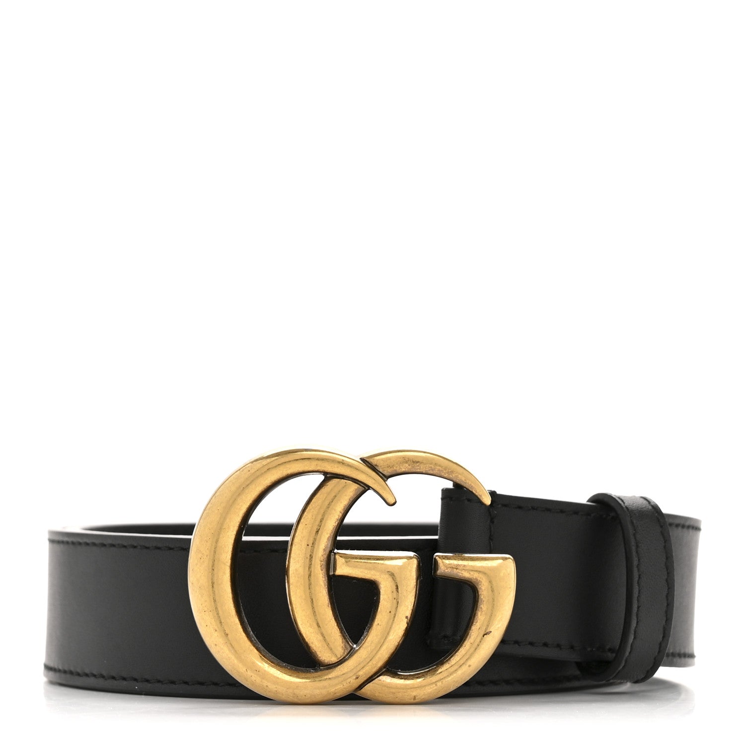 Gucci Calfskin Double G 30mm Belt 75 30 Black 1 of 6