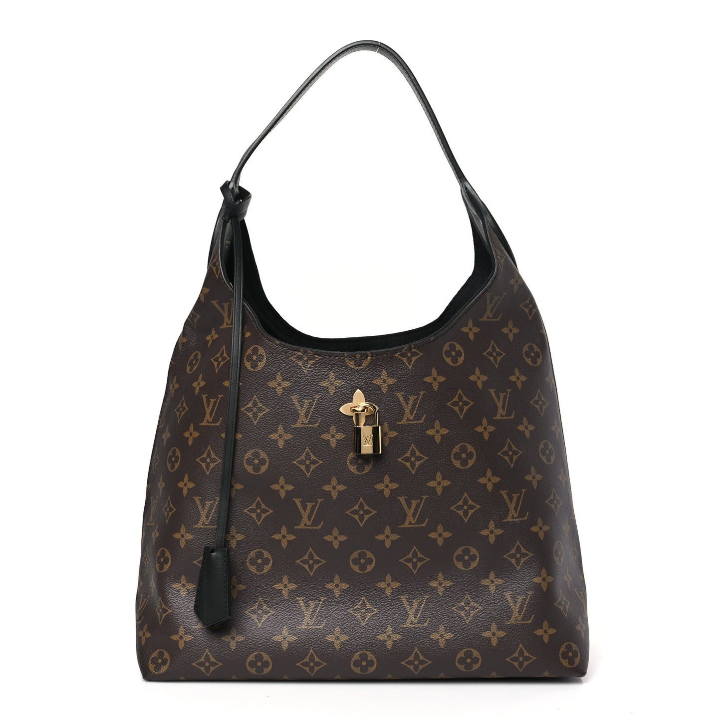 Monogram Flower Hobo Black