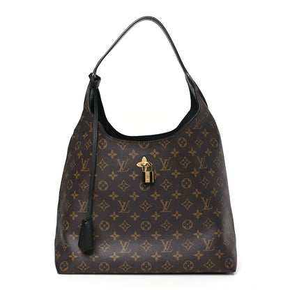 Louis Vuitton Monogram Flower Hobo Black 1 of 9