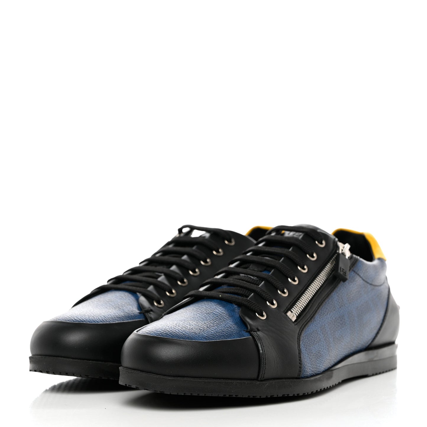 Vitello FF Fabric Mens Low Top Sneakers 9 Cobalt Black