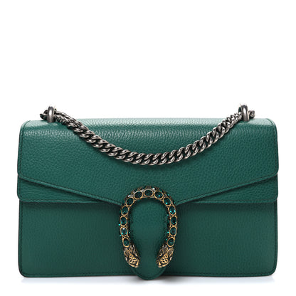 Gucci Dollar Calfskin Crystal Small Dionysus Shoulder Bag Emerald 1 of 10