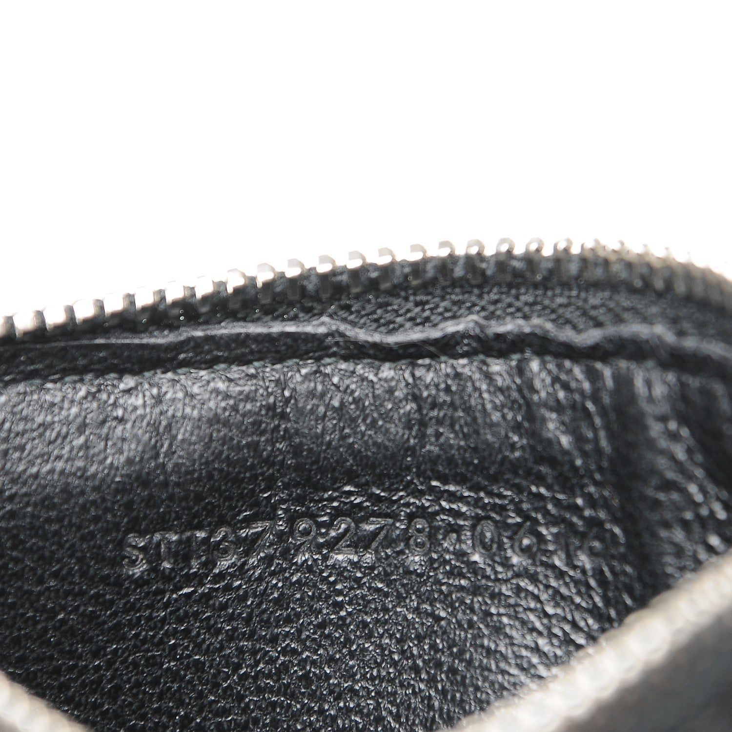 Saint Laurent Grained Calfskin 5 Fragments Zip Pouch Card Holder Black 7 of 8