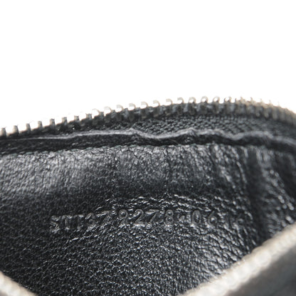 Saint Laurent Grained Calfskin 5 Fragments Zip Pouch Card Holder Black 7 of 8