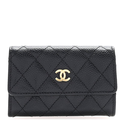 Chanel Caviar Quilted Flap Card Holder Black 1 of 9