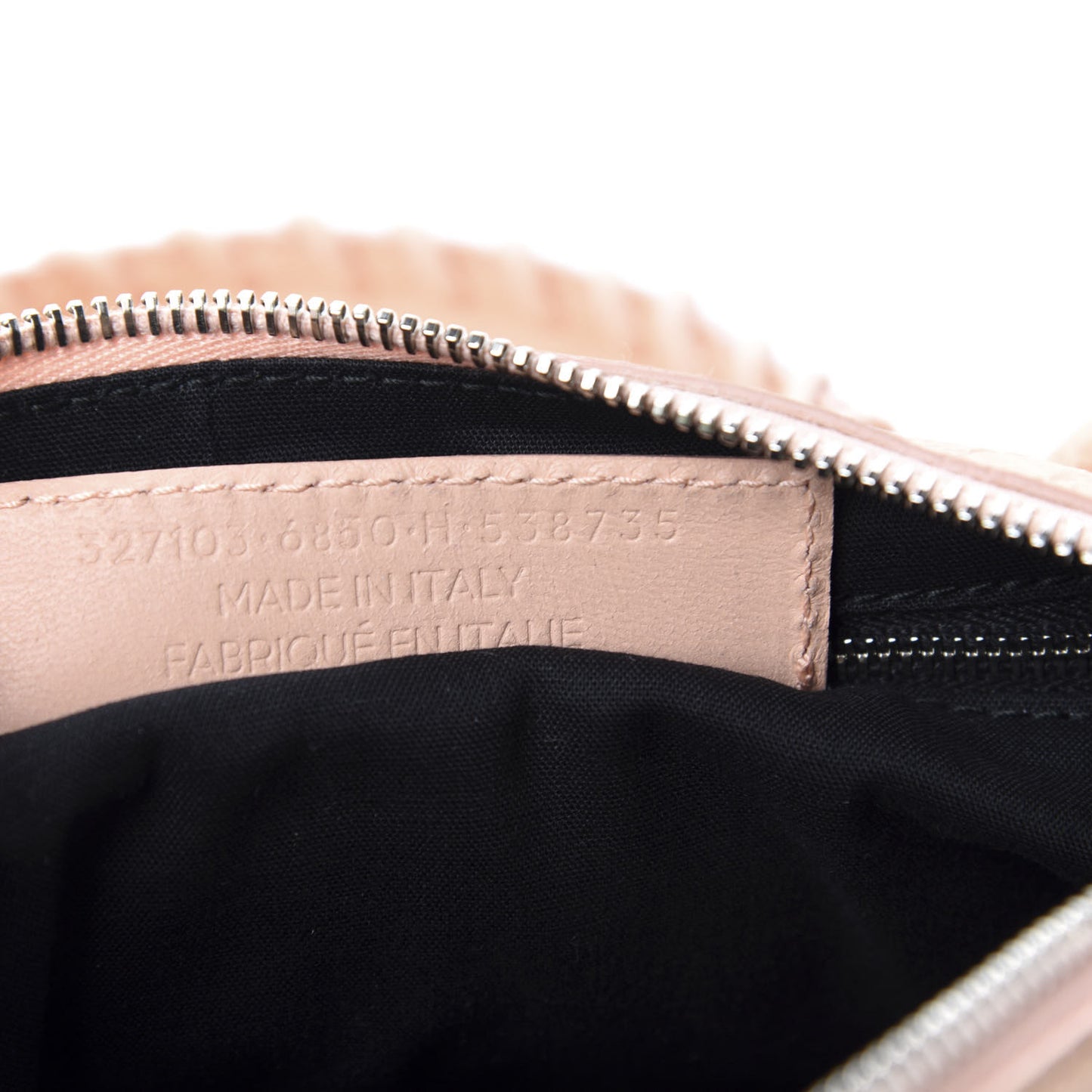 Matte Goatskin Rubber Covered Classic Hardware Mini Twiggy Rose Poudre