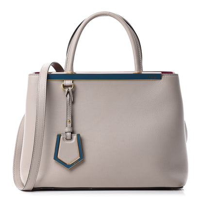 Fendi Vitello Dolce Century Petite 2Jours Tote Grigio Polvere Ciclamino 1 of 12