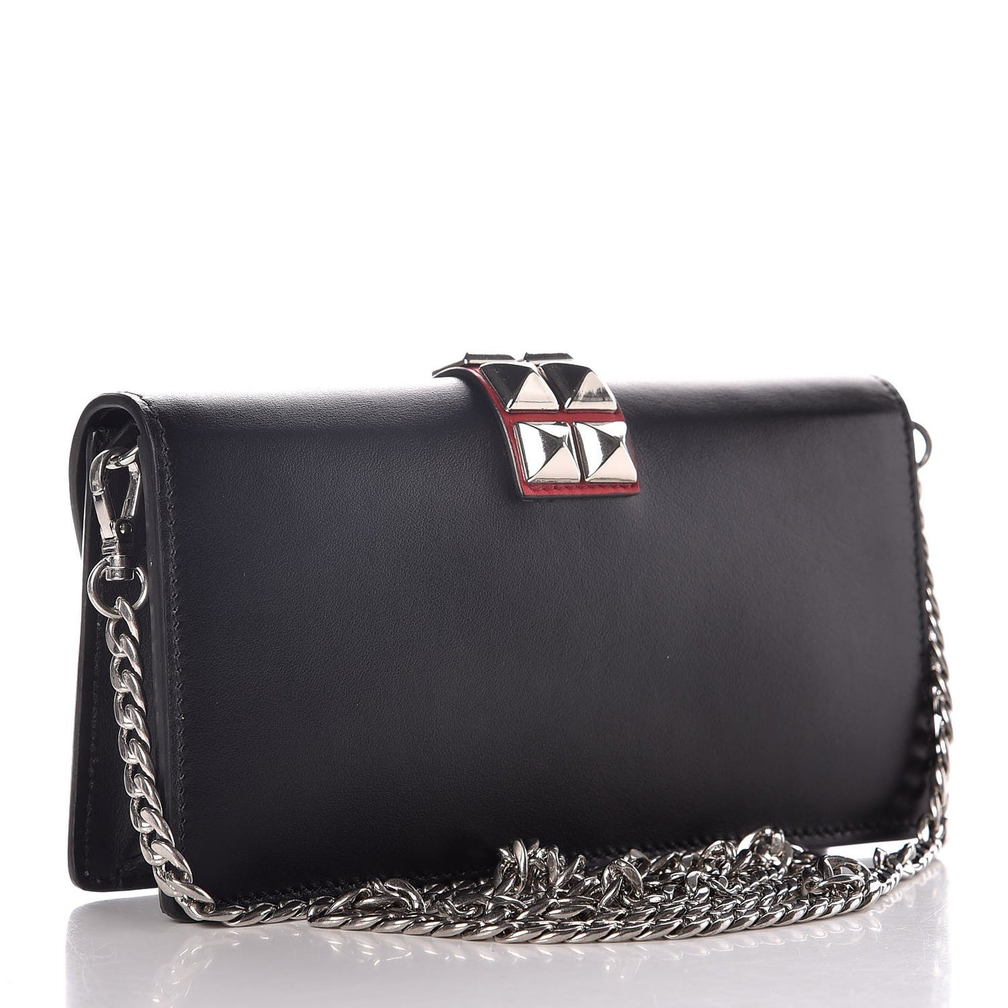 City Calfskin Studded Mini Elektra Crossbody Bag Black Fuoco