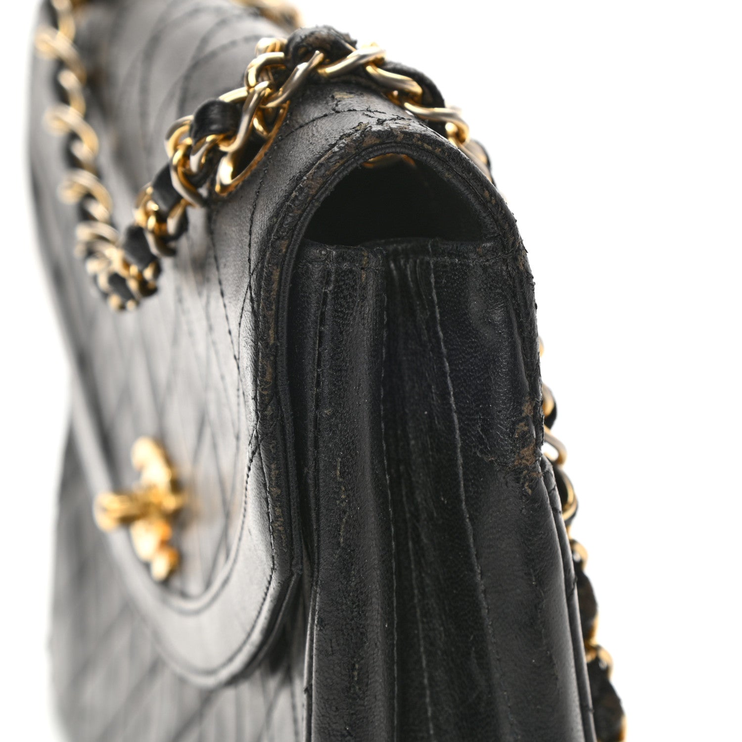 Chanel Lambskin Quilted Medium Single Flap Black 12 of 16