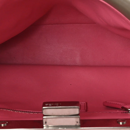 Fendi Nappa Crystal Beaded Ombre Mini Peekaboo Iconic Satchel Pink Beige 5 of 9