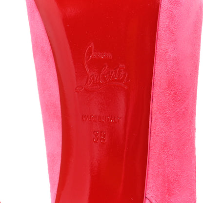 Christian Louboutin Veau Velours Lace Up NVP 120 Peep Toe Pumps 39 Poupidou 6 of 8