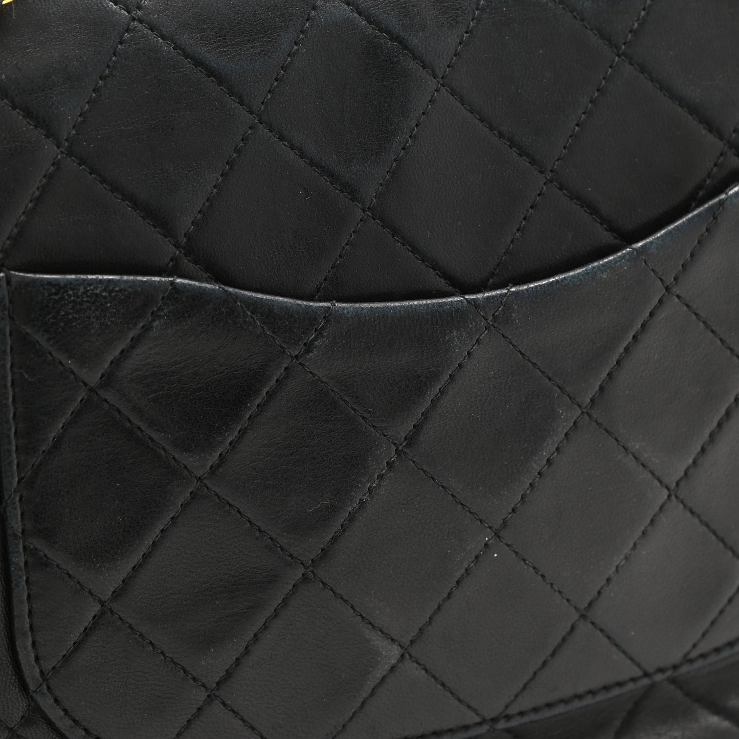 Lambskin Quilted Small Double Flap Black