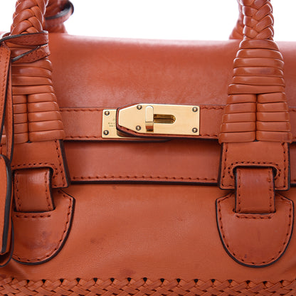 Gucci Calfskin Handmade Medium Top Handle Bag Orange 10 of 15