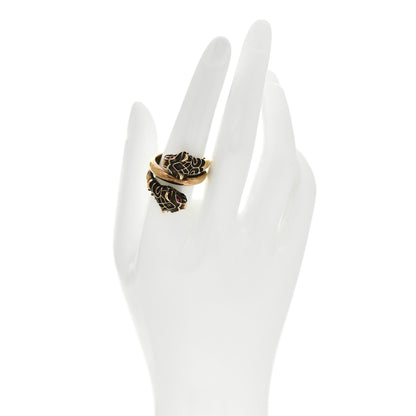 Gucci Tiger Heads Double Wrap Ring 59 8.75 Aged Gold 2 of 5