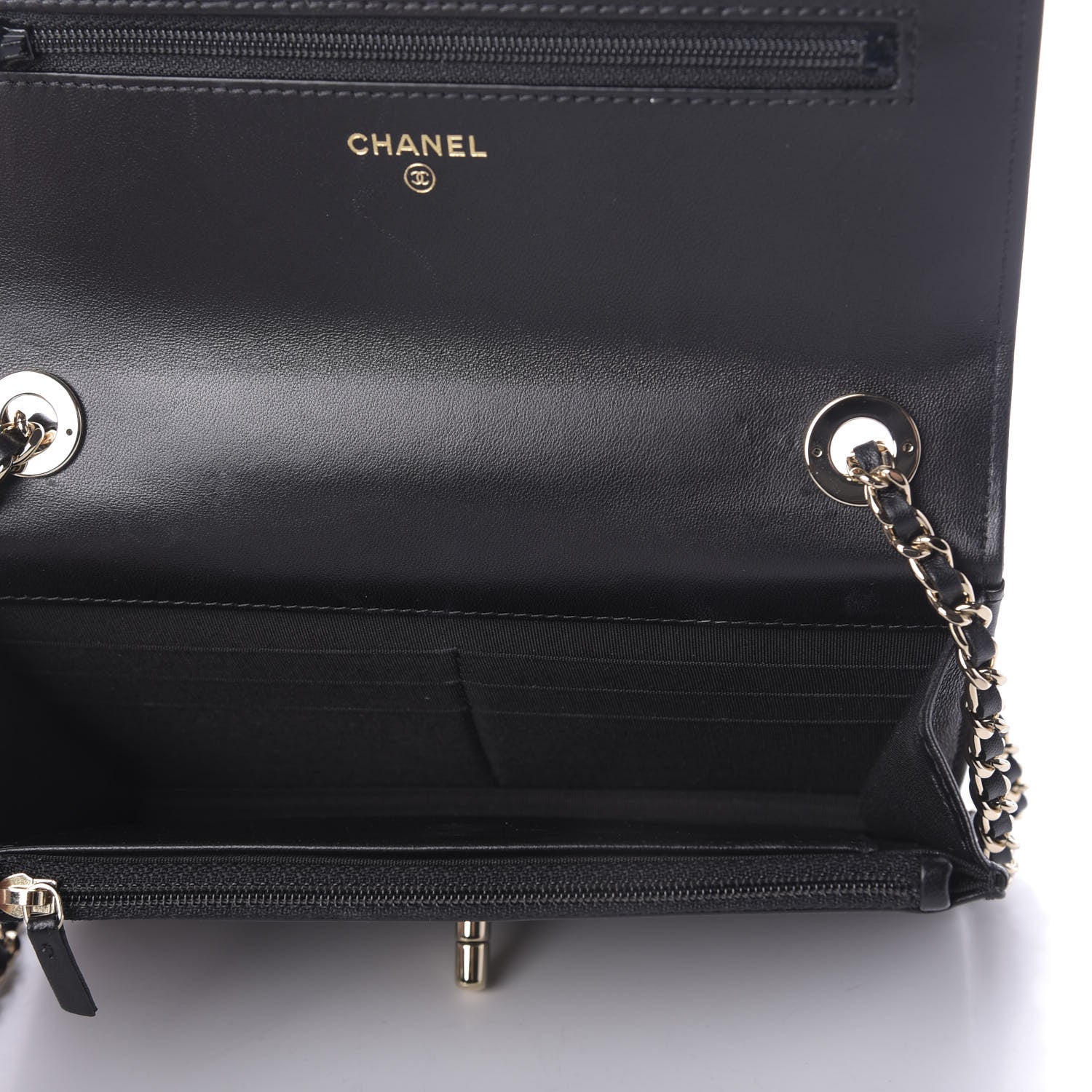 Chanel Lambskin Quilted Trendy CC Wallet On Chain WOC Black 5 of 11
