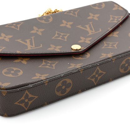 Louis Vuitton LOUIS VUITTON Monogram Pochette Felicie Chain Wallet Fuchsia 13 of 17