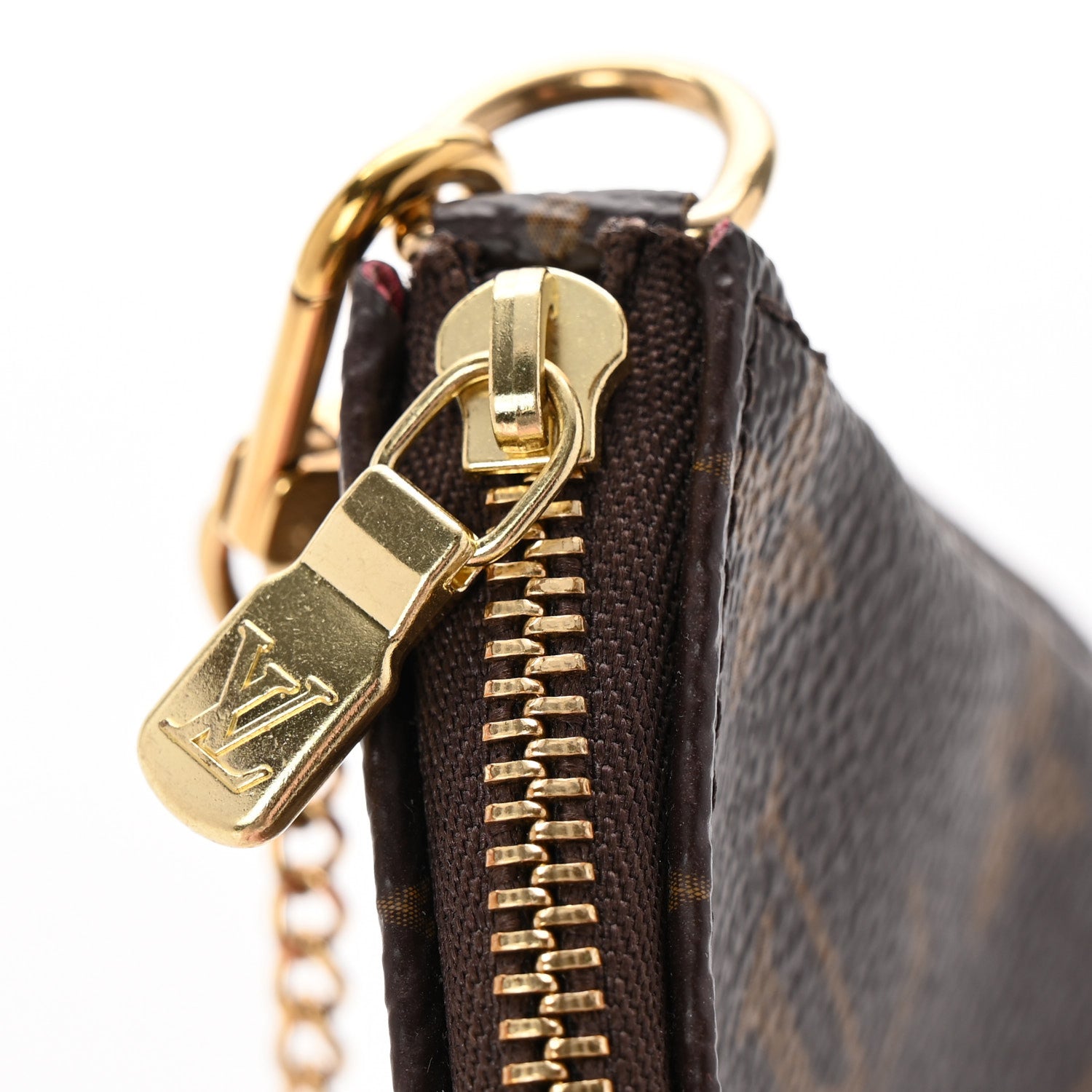 Louis Vuitton Monogram 2019 Christmas Animation Mini Courchevel Pochette Accessories Fuchsia 8 of 9