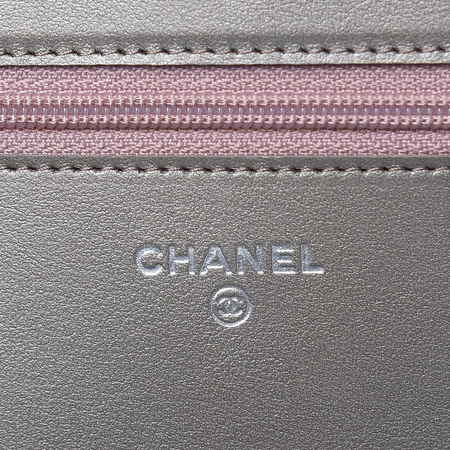 Metallic Caviar Quilted Boy Wallet On Chain WOC Copper