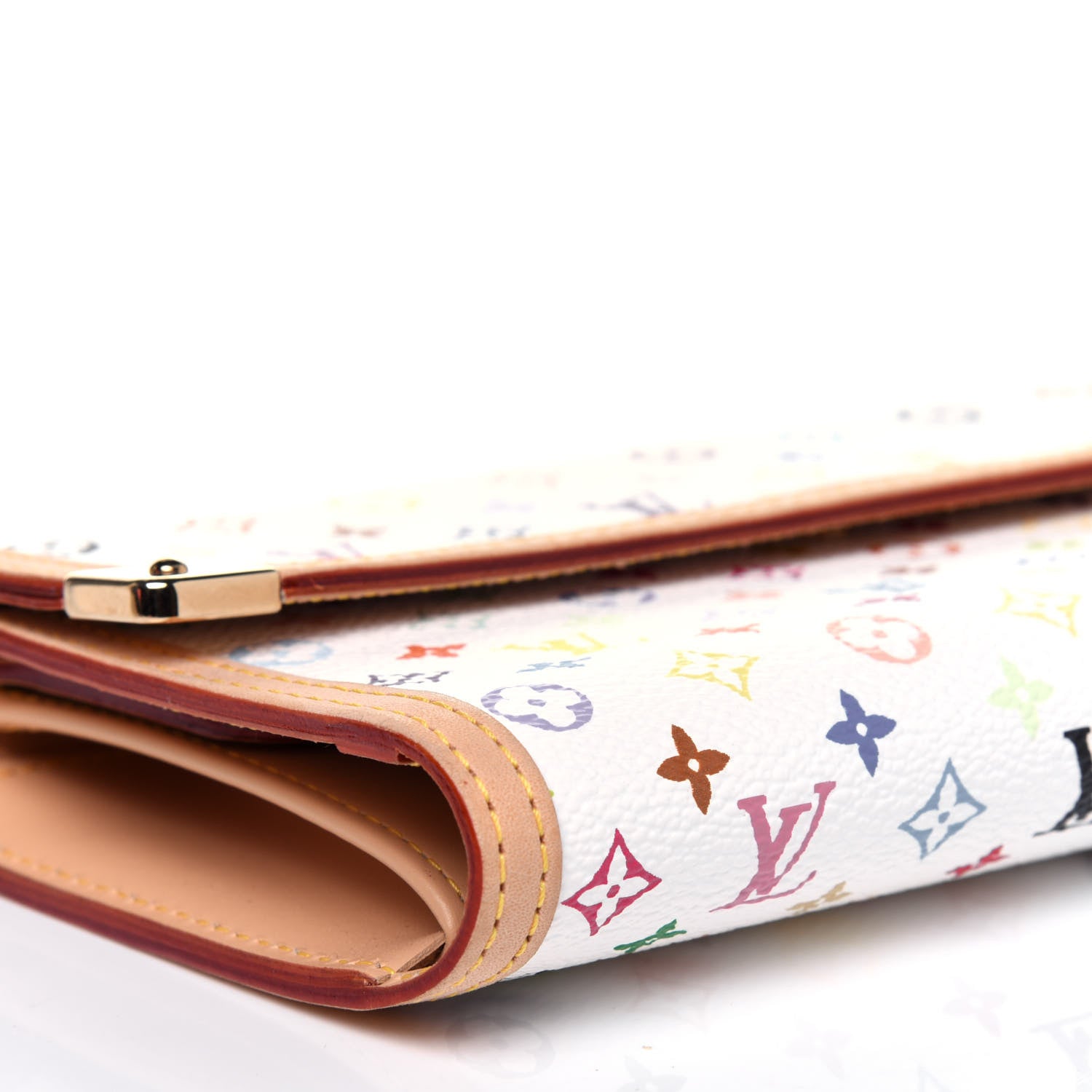 Louis Vuitton Monogram Multicolor Porte Tresor International Wallet White 10 of 13