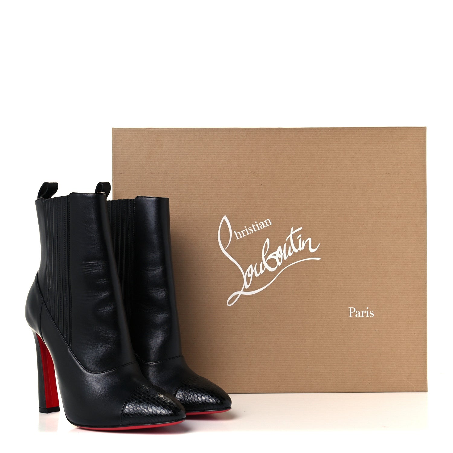 Christian Louboutin Calfskin Shine Me In The 90s 85 Ankle Boots 38 Black 9 of 9