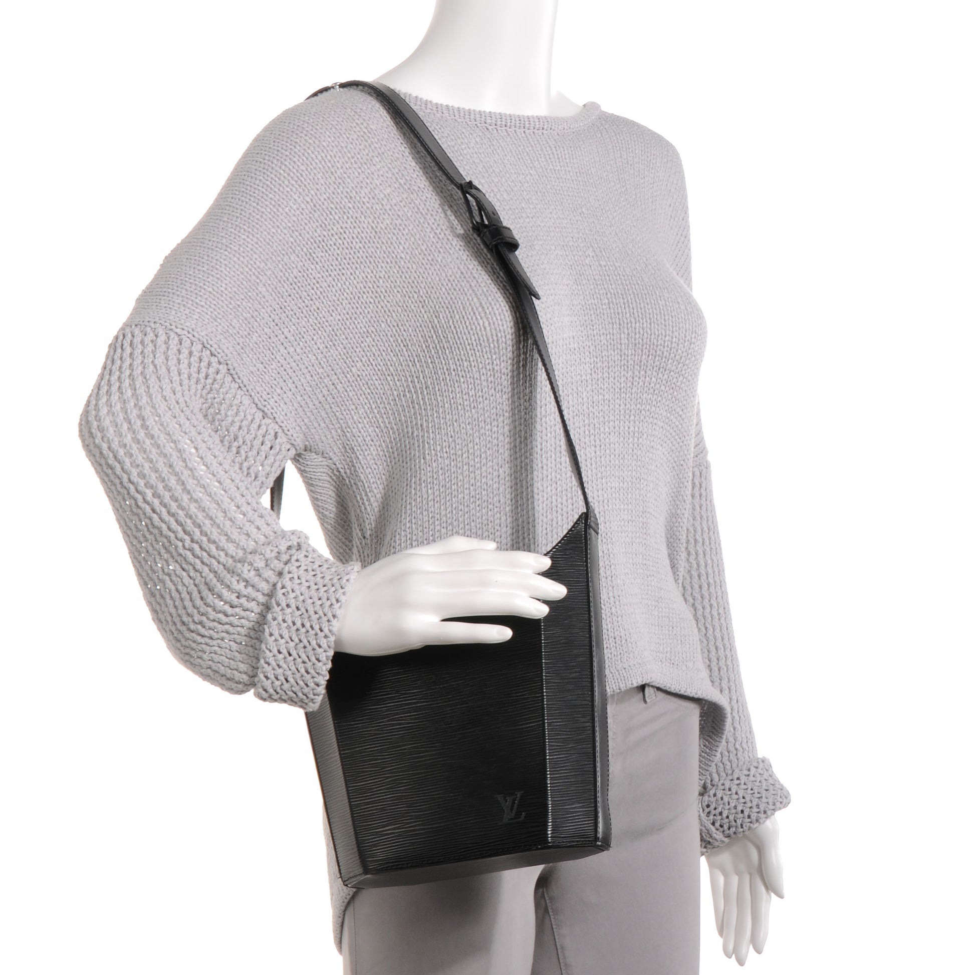Louis Vuitton Epi Sac Seau Black 2 of 7