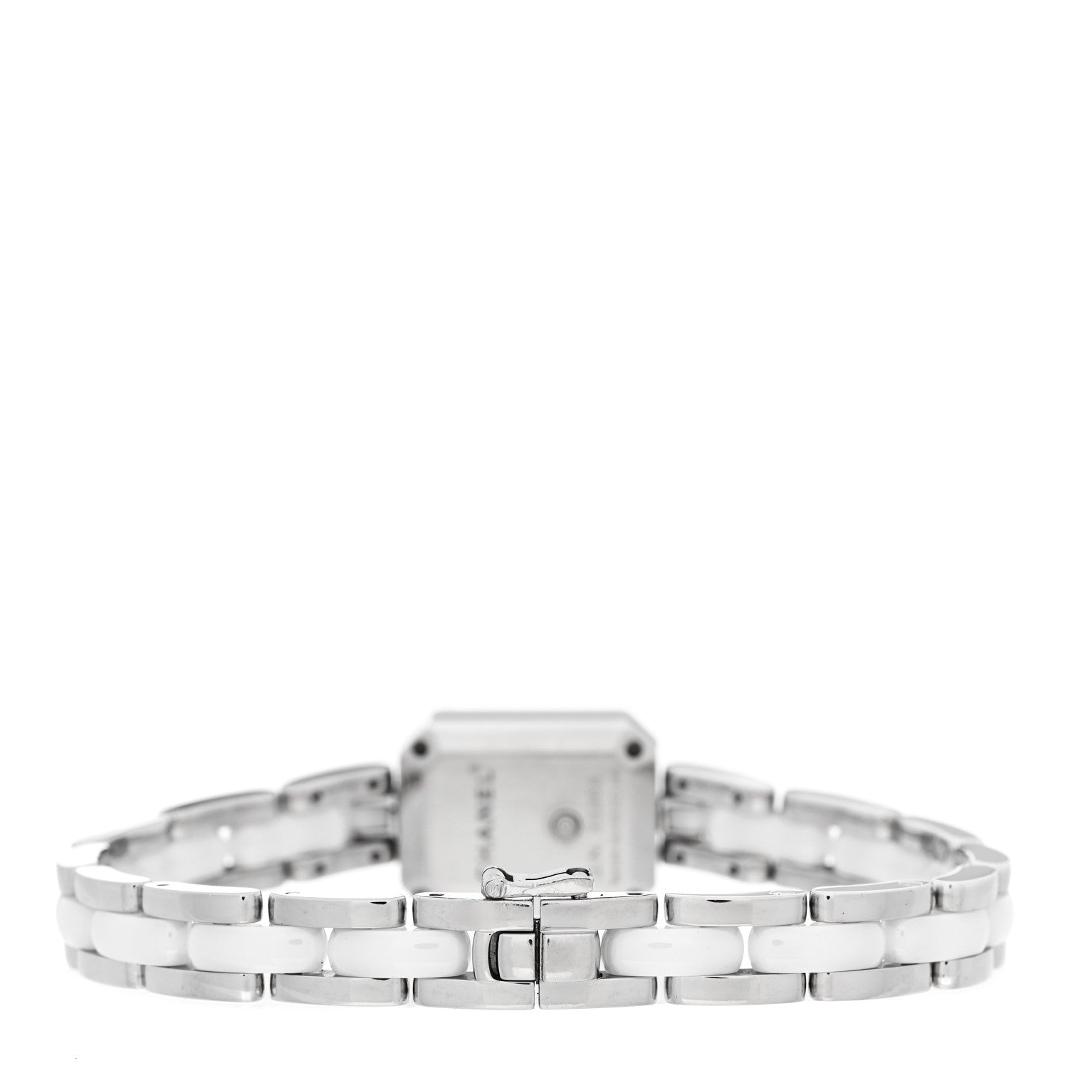 Chanel Stainless Steel Ceramic Diamond Bezel 16mm Chain Premiere Quartz Watch White 3 of 4